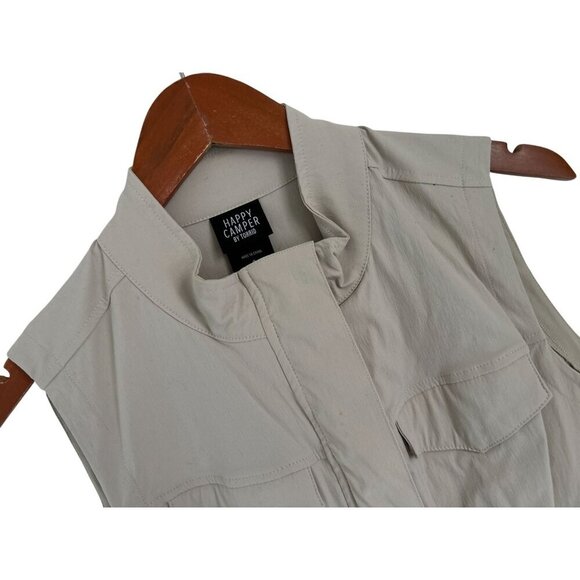 TORRID Happy Camper Stretch Woven Light Weight Active Vest Beige Size Large/12 - Picture 5 of 13
